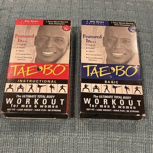Tae Bo Workout 2 Pack (VHS, 1998, 2-Tape Set, Basic and Instructional Videos)